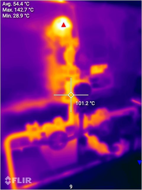 FLIR — feed water 101 °C