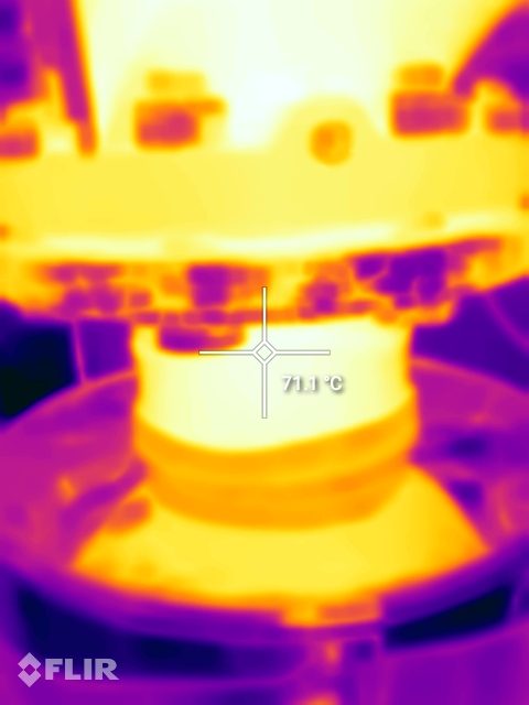 FLIR — heating pump 71 °C