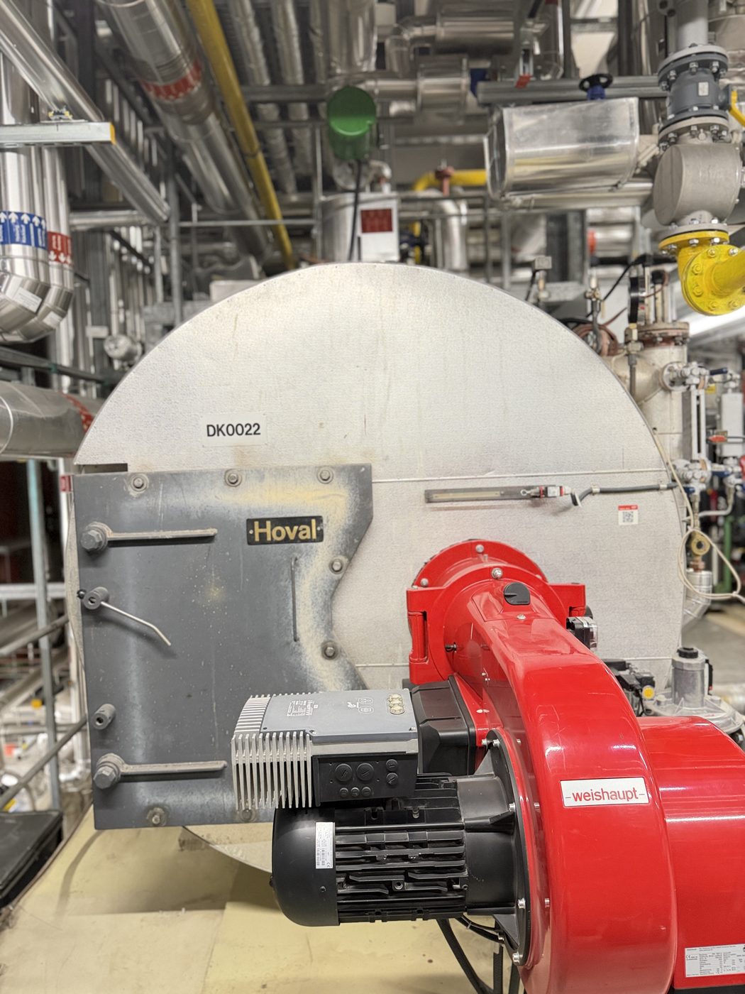 Hoval front boiler door